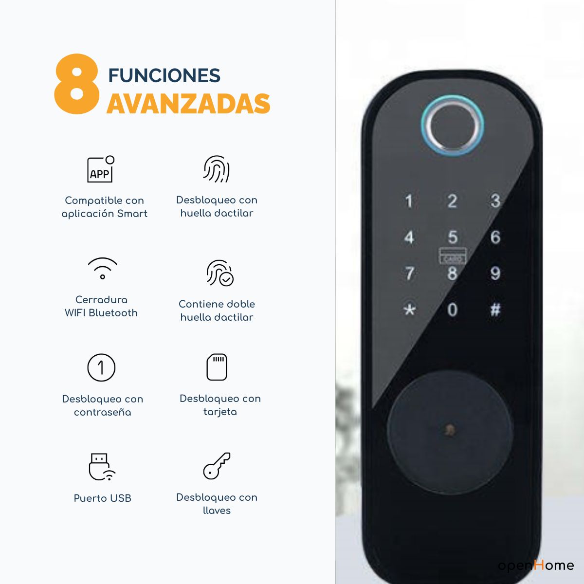 Cerradura Smart Doble Huella R1 - Imagen 2