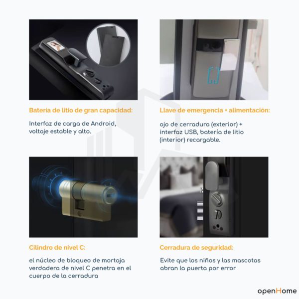 Cerradura Inteligente Wifi Exterior H20P con Face ID - Imagen 7