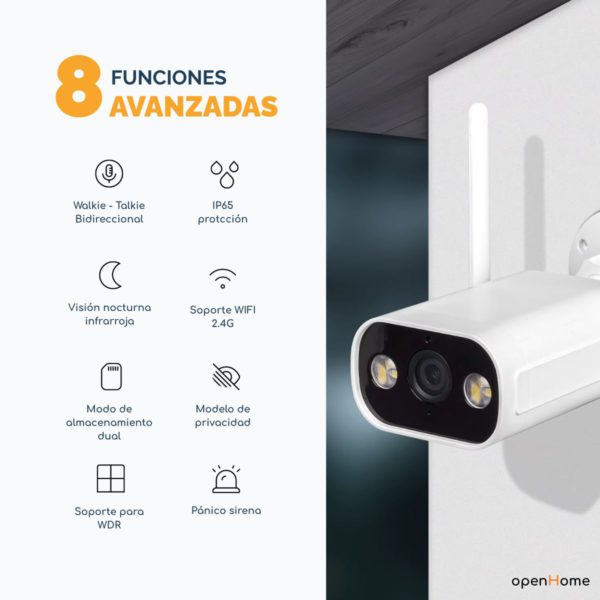 Cámara De Seguridad Exterior Bullet 3mp Wifi Lan Tuya Smart Blanco - Imagen 2