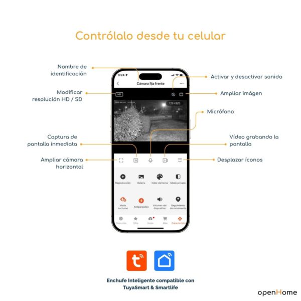 Cámara De Seguridad Exterior Bullet 3mp Wifi Lan Tuya Smart Blanco - Imagen 4