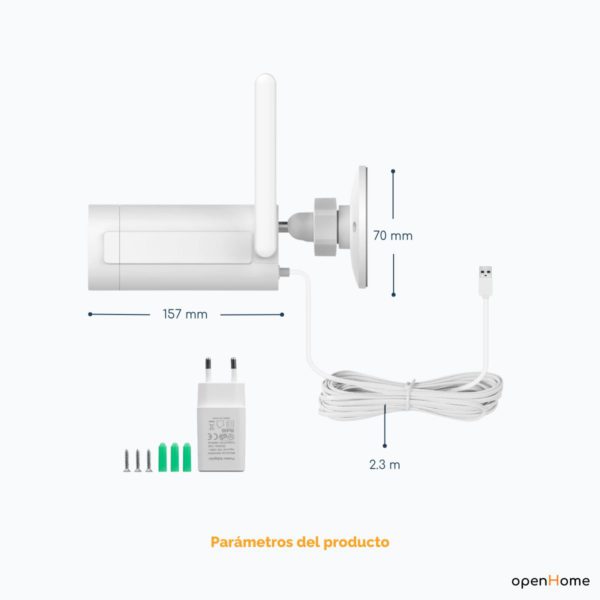 Cámara De Seguridad Exterior Bullet 3mp Wifi Lan Tuya Smart Blanco - Imagen 5