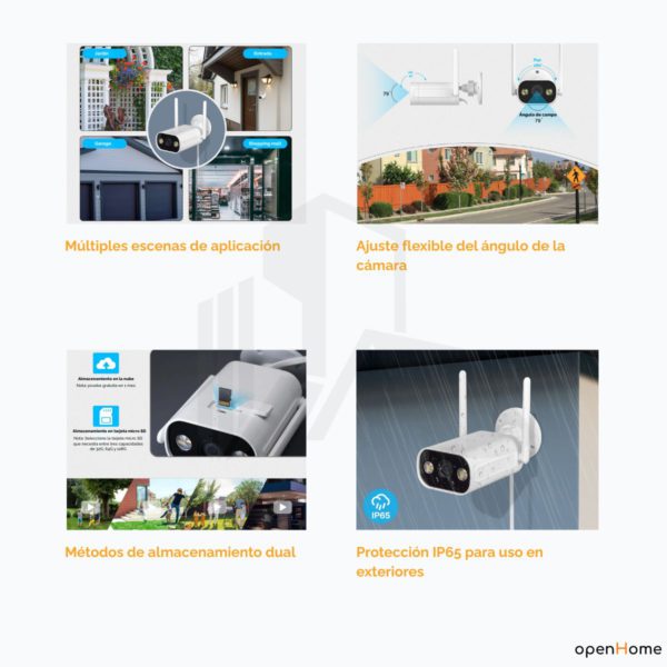 Cámara De Seguridad Exterior Bullet 3mp Wifi Lan Tuya Smart Blanco - Imagen 7