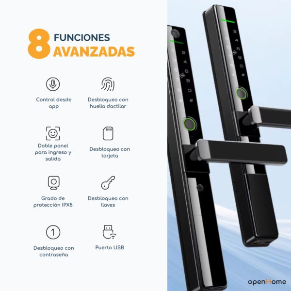 Cerradura Inteligente Exterior J04 doble huella - Imagen 2