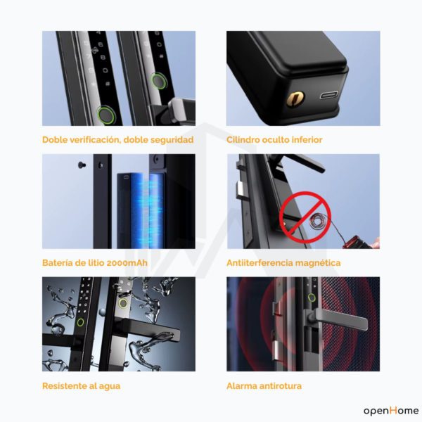 Cerradura Inteligente Exterior J04 doble huella - Imagen 6