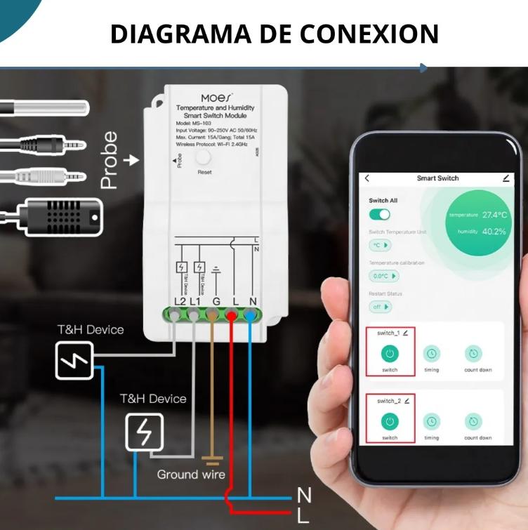 Sensor de Temperatura y Humedad, Para Cultivo | Tuya Smart - Imagen 6