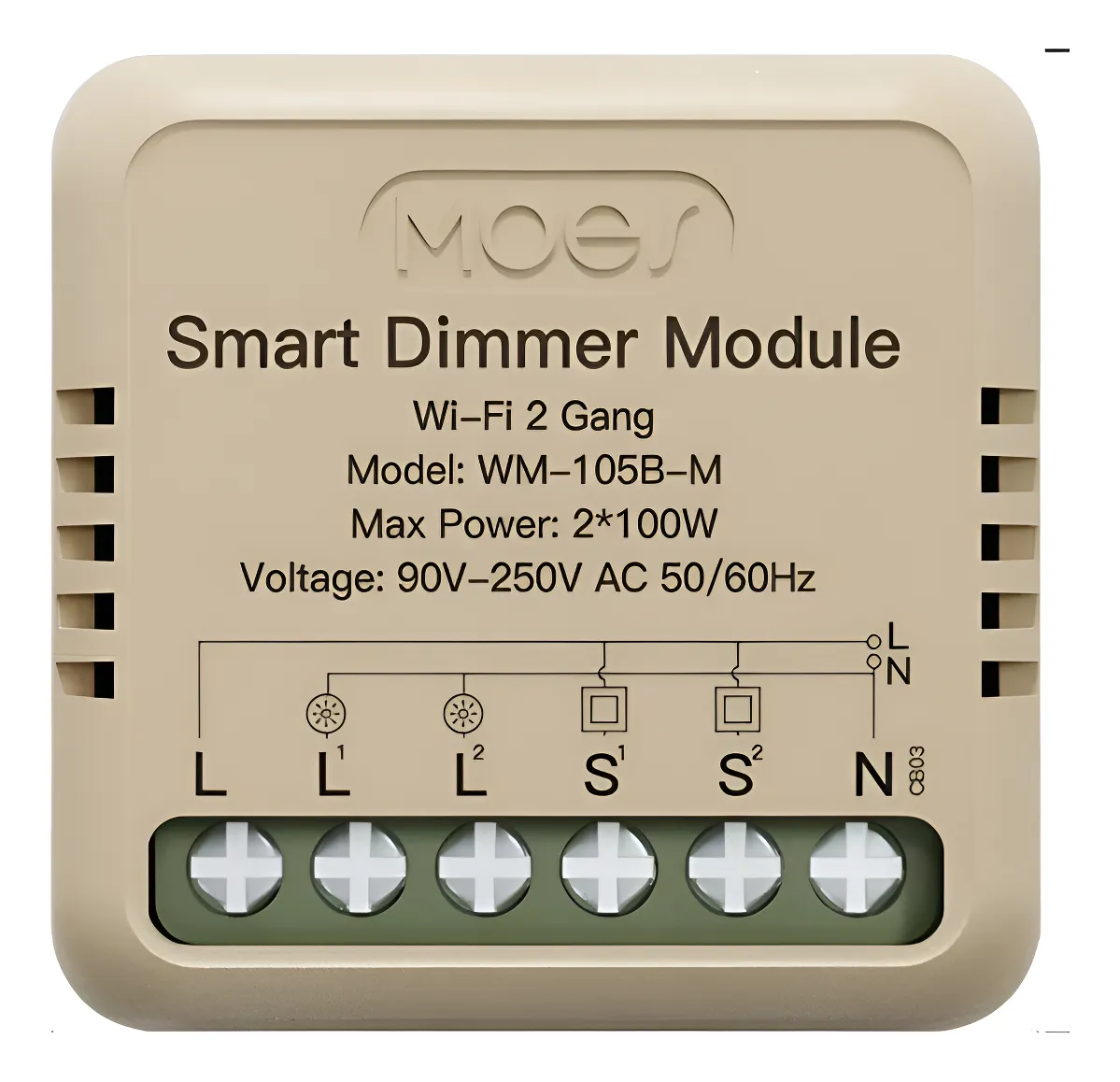 Switch Dimmer Mini Wifi 2 canales